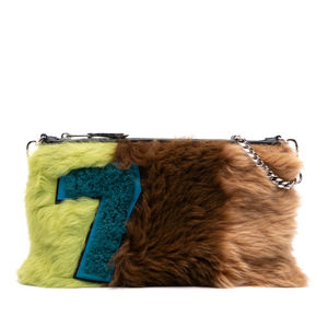 Pre-Loved Miu Miu Fur Montone Stripe Crossbody